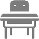 テーブルとイスのアイコン